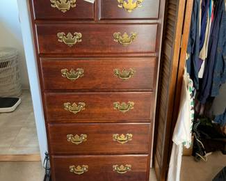 	#32	Chippendale 7 drawer Lingerie "Cherry" Chest - 22x16x52	 $ 125.00 																											