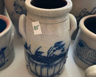 	#84	Salmon Falls Blueberry Basket Handled Jug	$20.00																											