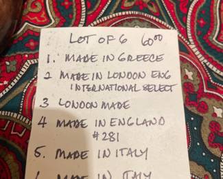 #206		Lot of 6 - Pipes	$60.00																											