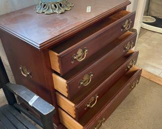 	#33	Henkel Harris - Black Cherry Night Stand 4 drawers - 24x14x23	 $ 400.00 																											