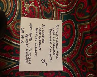 #191		Bayard Roma - French Made Set of 3 pipes	$35.00																											