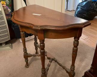 	#23	Half Moon Edwardian Style Entry Table -26x13.5x24	 $ 50.00 																											