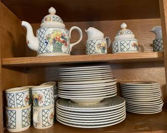 	#74	Villeroy + Boch "Basket" Pattern - Set of 8 W/serving ware	$400.00																											