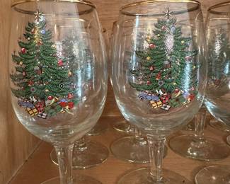 	#148	12 pc Cuthbertson "Christmas Tree" wine glasses	$25.00																											