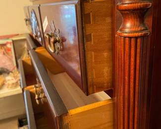 	#21	Highboy Chippendale Chest of Drawers - 6 drawer dresser.	 $ 200.00 																											