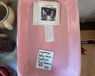 	#95	Longaberger Pottery Woven Traditions - Pink Casserole 9x13	$45.00																											