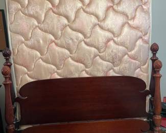	#19	Full Size Chippendale Post Bed (sideboards not matching)	 $ 60.00 																											
	#20	Full Size Mattress and Box Spring	 $ 25.00 																											