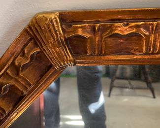 	#30	Octagon Wood Frame Gold Gilded Mirror -22x28	 $ 75.00 																											