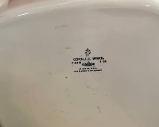 	#77	Corningware 4 qt - blue cornflower + 2 small dishes w (plastic lid)	$30.00																											