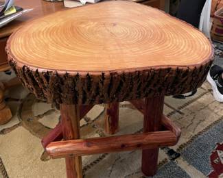 	#6	Rustic Tripod Farm Stool - 17x19	 $ 40.00 																											