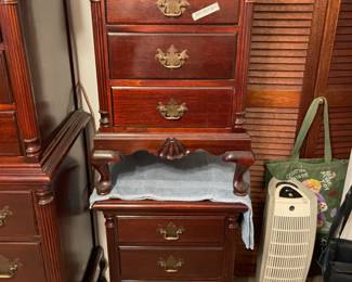 	#22	Pair of Chippendale Nightstands - 3 drawers each. (50 each)	 $ 100.00 																											