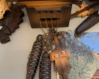 	#122	German Cuckoo Clock w/weights untested - *as is*	$50.00																											