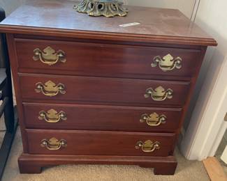 	#33	Henkel Harris - Black Cherry Night Stand 4 drawers - 24x14x23	 $ 400.00 																											