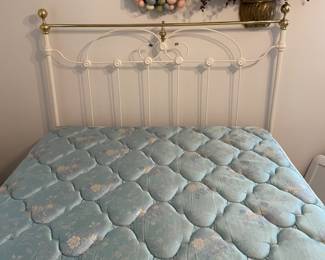 	#11	Wrought Iron - White Full Bed Frame w/brass like detailing.	 $ 60.00 																											
	#12	Serra Andrew's Pillow Top Full Mattress and Box Spring	 $ 25.00 																											