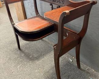 Rare 1930s Era Vintage Mahogany Telephone Table