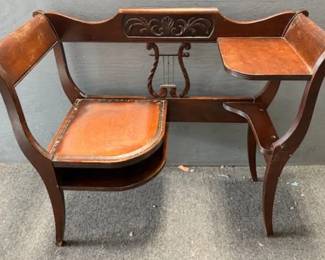 Rare 1930s Era Vintage Mahogany Telephone Table