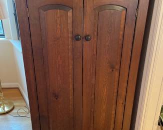 Oak Media Storage Cabinet