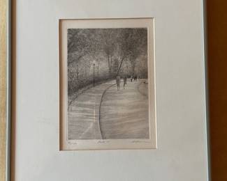 Framed & Matted Lithograph "Path IV" by Harold Altman