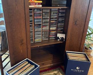 Assortment of Vinyl Records, CD's