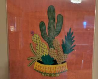 Framed Cactus Embroidery