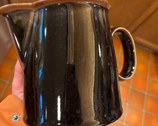 Dansk Black/Brown Stoneware Pitcher