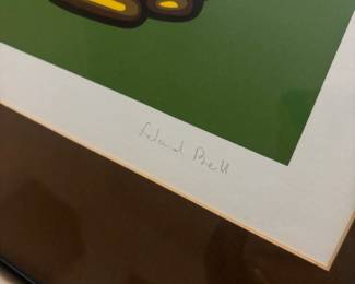 Framed & Matted Silkscreen "Ning-aa-be-uh-noog" by Leland Bell