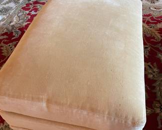 Cream Upholstered Ottoman