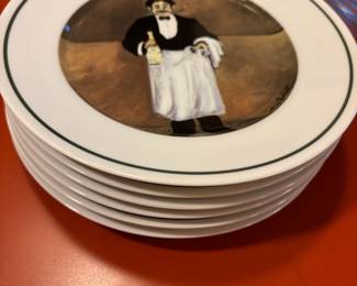 Set of 6 Williams-Sonoma "Sommelier" Salad Plates