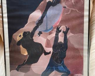 Framed 1982 Jacob Lawrence Museum Poster