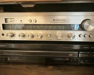 1977 Kenwood Stereo Receiver – KR-2600, Sony CD Five Disc Changer – CDP-C30