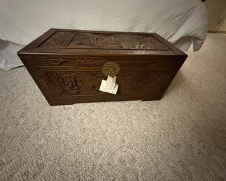 . . . beautifully carved chest