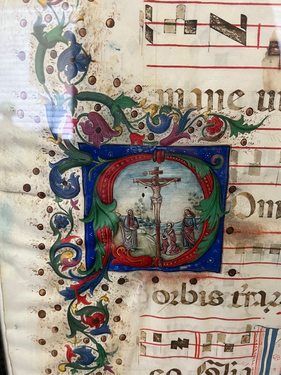 Detail of Historiated Initial from Manuscript Leaf