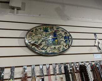 Pair of Persian Qajar ceramic tiles