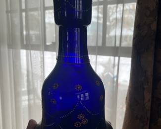 Bohemian Glass Hooka / Narguile Base