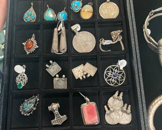 Antique and Vintage Sterling and Coin Silver: Chinese, Moroccan, Tibetan, Afghan, Navajo, Baltic Amber, Yemenite, Ethiopian, Indian, Thai, and more.