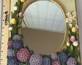 Artisan Flair, Inc. Mirror with Flowers and Butterfly
