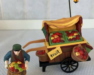 Dept 56 Chelsea Market Fruit Monger and Cart