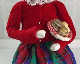 Byers Choice  1998 Girl Holding Plate of Cookies