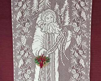 Lace Wall Hanging Father Christmas