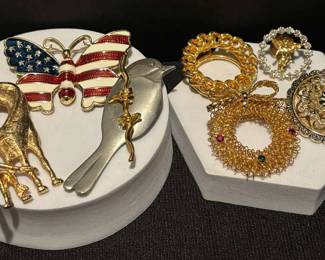 Shields Pewter Bird Brooch And More Brooches