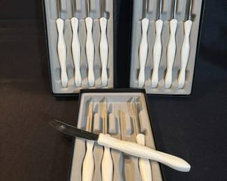 Cutco Pearl White Handle Table Knives