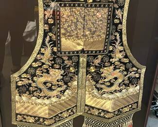 Framed Chinese Silk Embroidered Vest