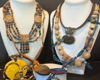 Wood Beaded Necklaces And More