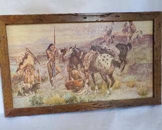 "The First Wagon Tracks" Print By Charles M. Russel