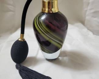 Vintage Art Glass Perfume Bottle And Diffuser.