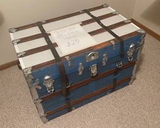 Trunk brought on the boat from Norway early 1800's, refurbished, $20