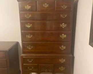 11 drawer wooden dresser.  Approx 36 x 19, 77" high.  $100