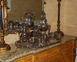 large silver set