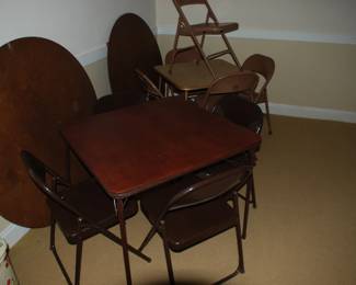 Card tables and 4 chairs