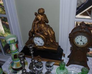 Godess Diana art nouveau clock- Seth thomas